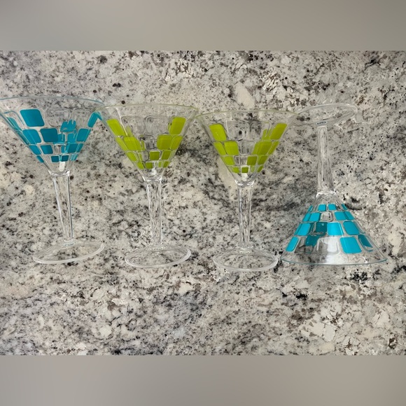 Crate&Barrel Melamine fish plates appetizer plates plastic martini & cup holders - Picture 8 of 12